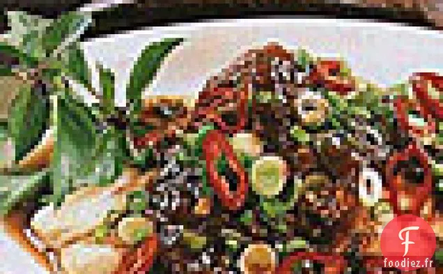 Vivaneau Rouge Grillé Avec Sauce Au Tamarin