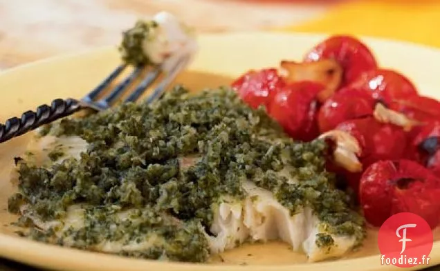 Pargo con Salsa de Perejil (Vivaneau à la sauce au Persil)