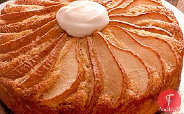 Gâteau au Café à la Crème Sure et aux Poires