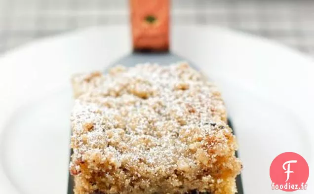 Gâteau au Café à la Noix de Cacao à la Framboise et au Streusel aux Noisettes