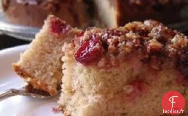 Gâteau au Café à l'envers aux Canneberges