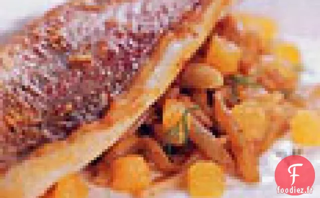 Filets de Vivaneau Rouge sautés au Fenouil et à l'Orange