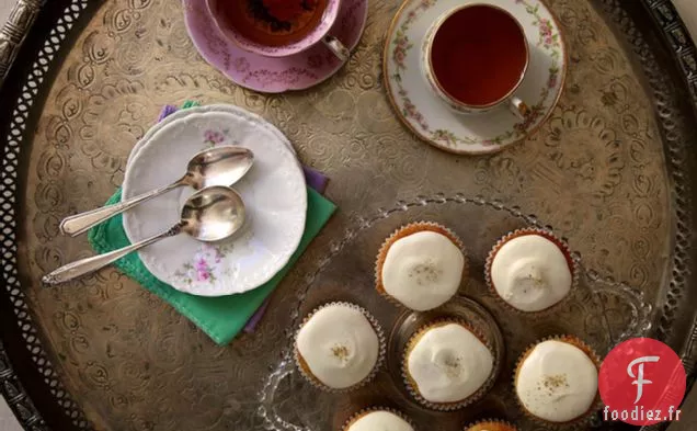 Cupcakes À La Camomille Avec Glaçage Au Miel