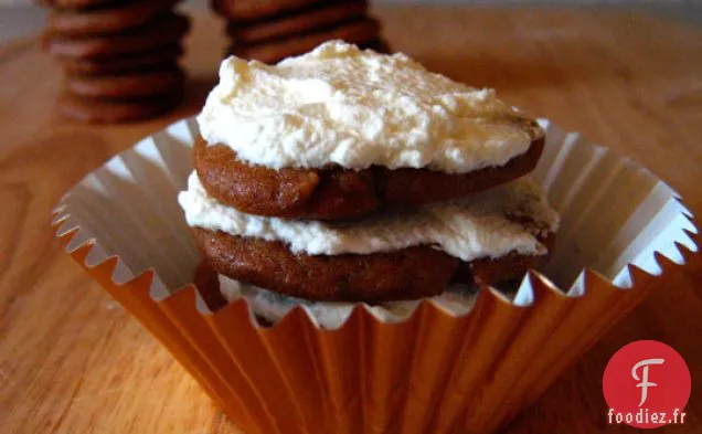 Cupcakes Glacés aux Biscuits au Pain d'Épice