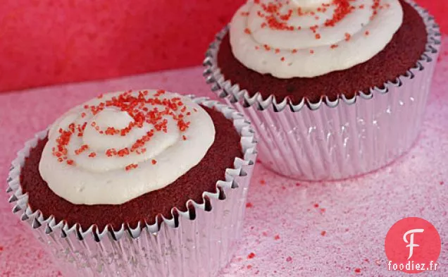 Cupcakes Maigres en Velours Rouge