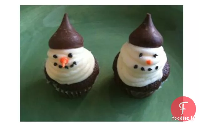 Mini Cupcakes Bonhomme de Neige