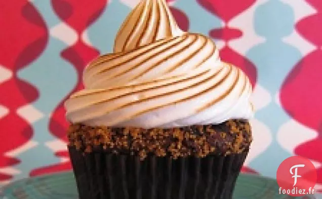 Cupcakes Au Chocolat Graham Cracker Avec Guimauve Grillée