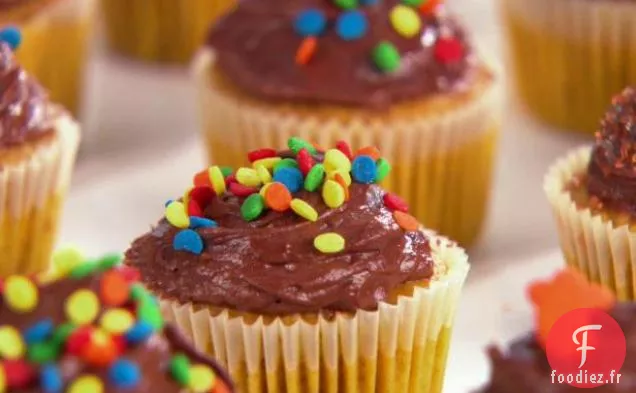 Mini Cupcakes à la Citrouille avec Glaçage au Chocolat