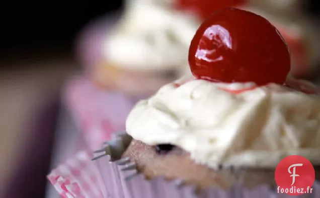 Cupcakes aux Pépites de Chocolat aux Cerises