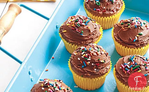 Cupcakes à la Banane avec Glaçage au Chocolat