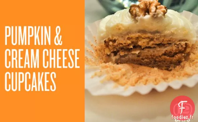 Cupcakes à la Citrouille et au Fromage à la Crème