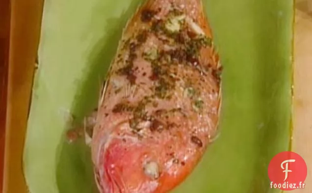 Poisson Rôti au Four aux Olives Noires: Dentice alle Olive