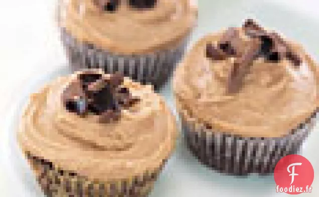 Cupcakes au Brownie avec Glaçage au Beurre d'Arachide