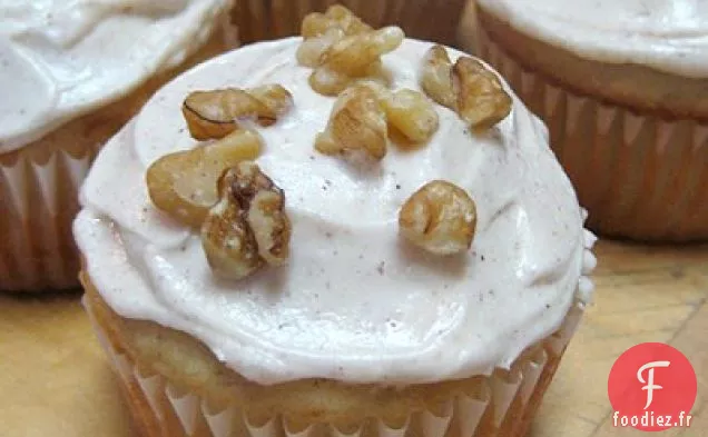 Cupcakes À La Banane Avec Glaçage À La Cannelle Et À La vanille
