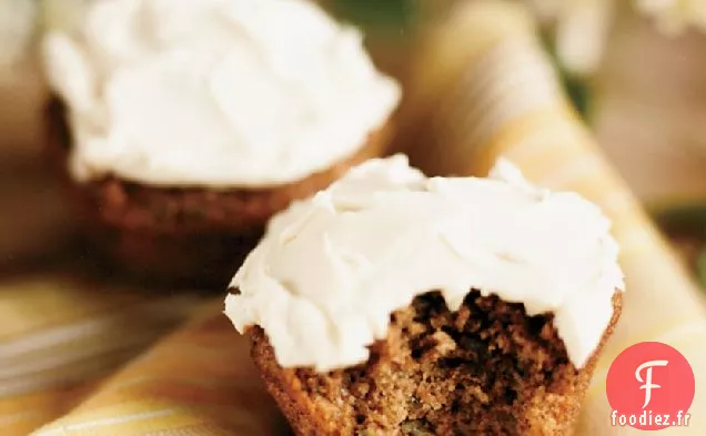 Cupcakes aux Courgettes avec Glaçage au Fromage à la Crème