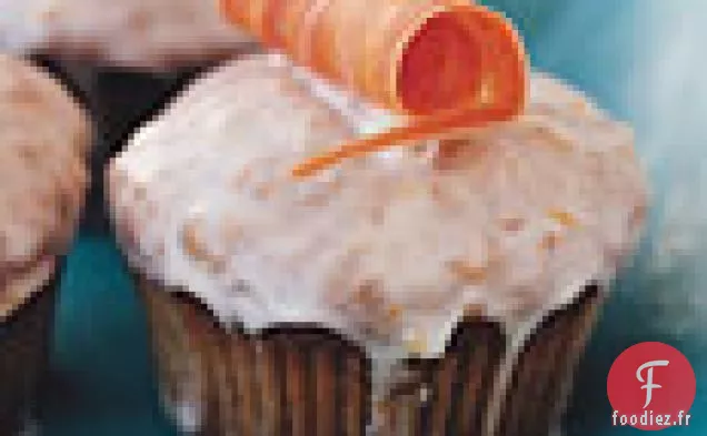 Cupcakes aux Carottes avec Glaçage à l'Orange