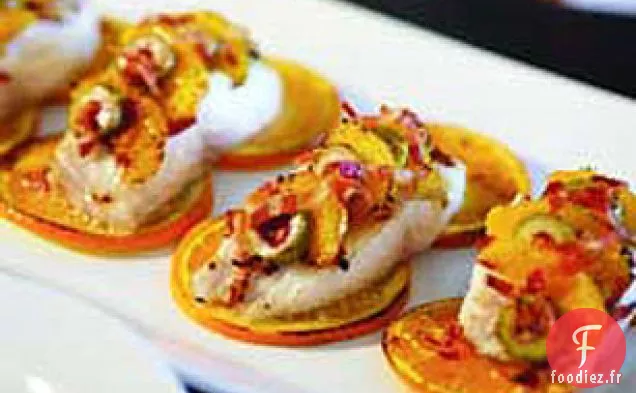 Filets de Poisson Orange, Bacon et Olive