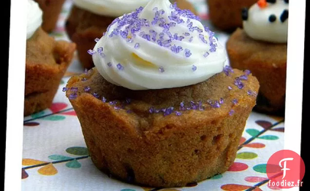 Muffins Au Pain D'Épice À La Citrouille Et Glaçage Au Fromage À La Crème À L'Orange