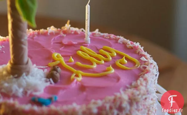 Gâteau Alimentaire Pink Hawaii Devils