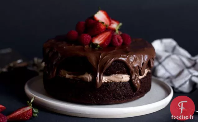 Gâteau Glacé au Chocolat et À la Crème Sure