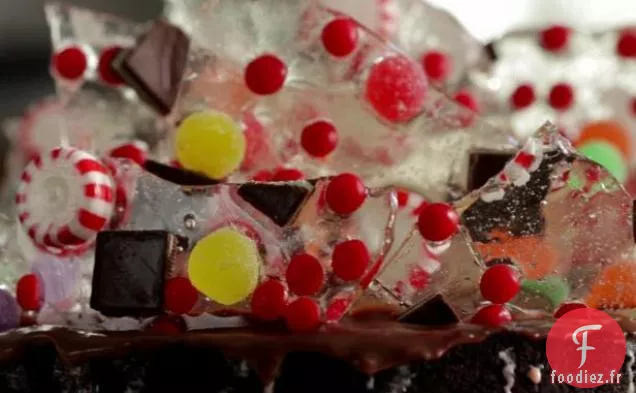 Gâteau à la Crème Glacée Au Chocolat Et À la Menthe Poivrée