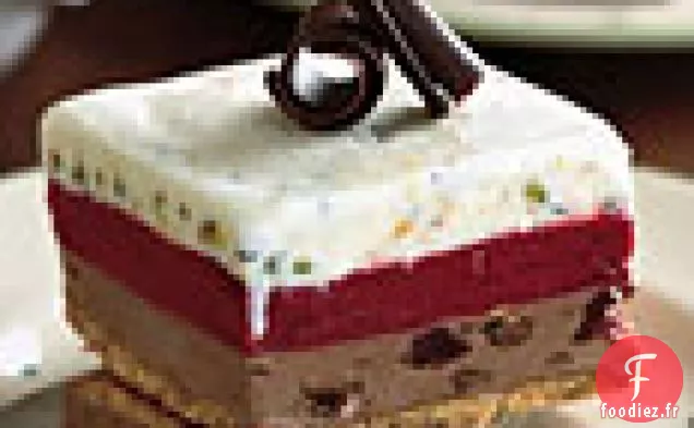 Gâteau à la Crème Glacée Chocolat-Cerise, Pistache et Framboise