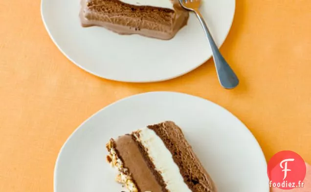 Gâteau à la Crème Glacée au Chocolat, aux Noisettes et à la Vanille