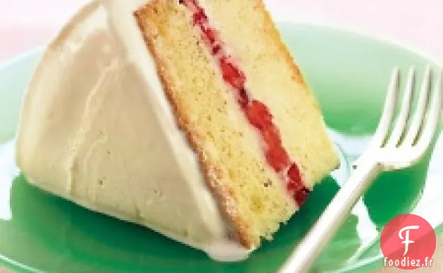 Gâteau à la Crème Glacée aux Fraises à l'envers