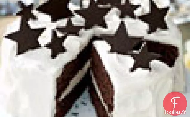 Gâteau à la Truffe au Chocolat Blanc et au Fudge au Chocolat