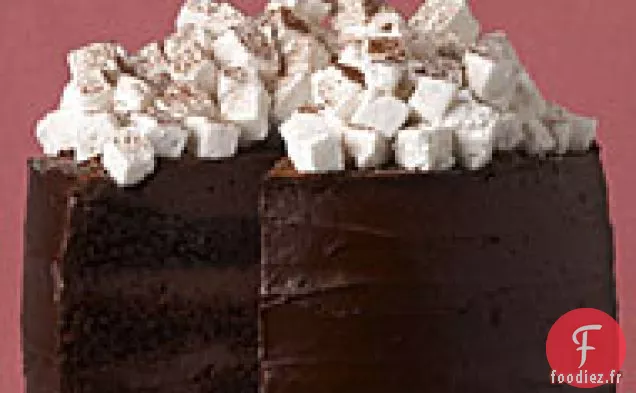 Gâteau au Chocolat Chaud avec Guimauves Maison