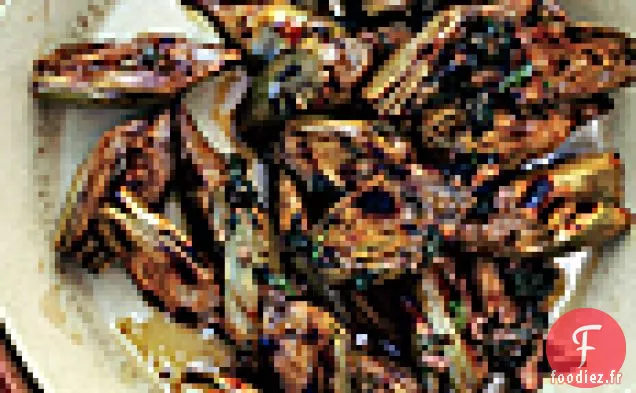 Artichauts Grillés avec Sauce aux Câpres et à la Menthe