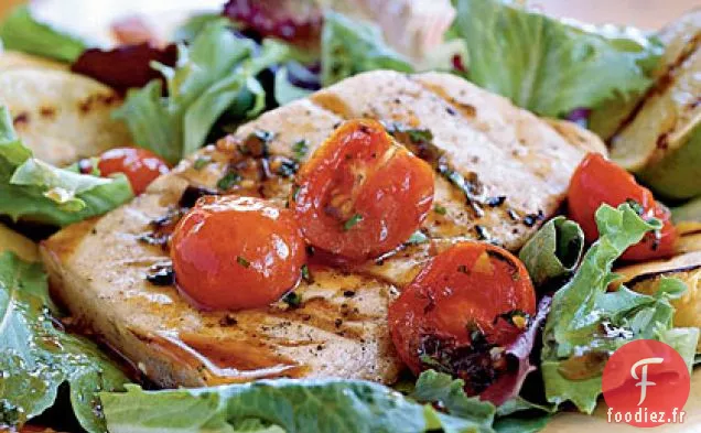 Espadon Grillé avec Vinaigrette Tomate-Mélasse