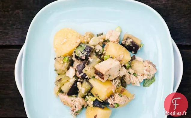 Salade D'Espadon Grillé, Aubergines Et Pommes De Terre