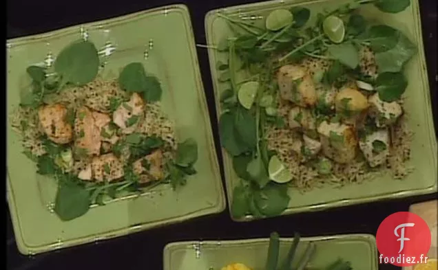 Succulentes Brochettes D'Espadon Grillées À La Tequila Et Au Citron Vert