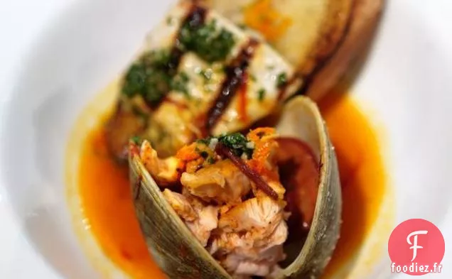 Collier d'Espadon Braisé Au Chorizo et Palourdes