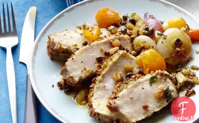 Espadon Sicilien aux Légumes Aigres-Doux