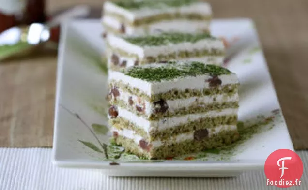 Gâteau Au Thé Vert Fourré Aux Haricots Rouges