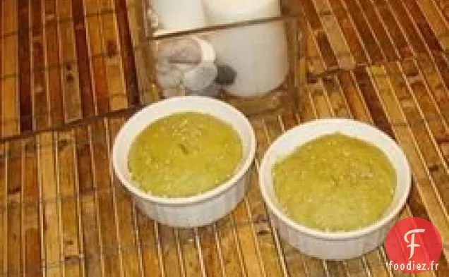 Gâteau au Thé Vert Cuit à la Vapeur aux Graines de Sésame Noires