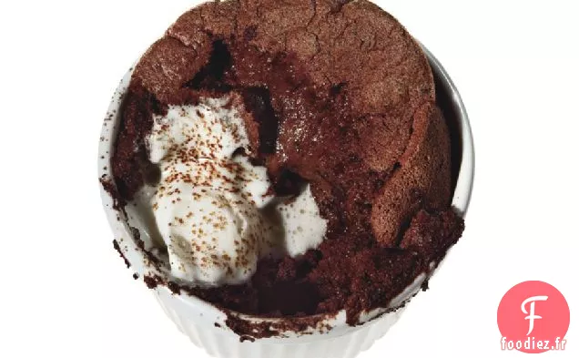 Soufflés Au Cacao Doux-Amer À La Crème De Fleur D'Oranger