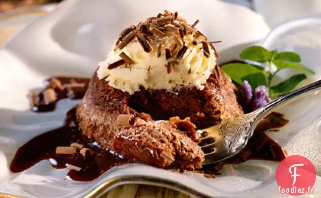 Soufflé Au Chocolat et Mousse au Chocolat Blanc