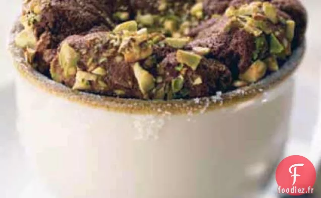 Soufflés au Chocolat aux Pistaches