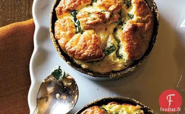 Soufflés aux Épinards et au Parmesan