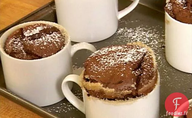 Soufflé au Chocolat avec Crème Expresso Anglaise