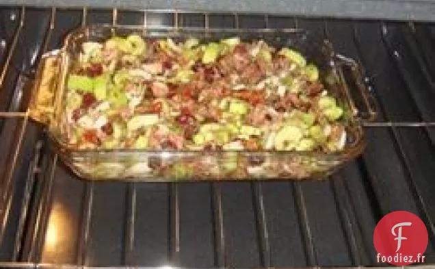 Farce au Poivron Rouge Rôti et à la Saucisse