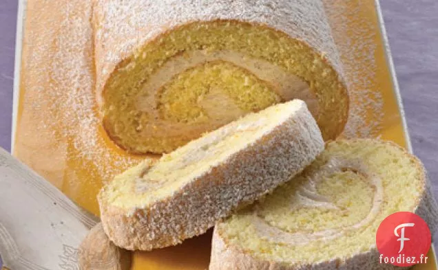 Rouleau de gâteau épicé à l'orange Chai