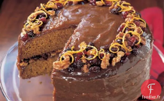 Gâteau à la Citrouille Épicé avec Glaçage au Caramel