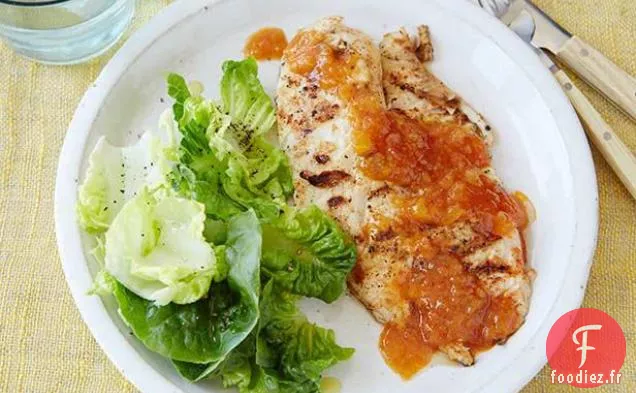 Tilapia Grillé avec Sauce BBQ aux Pêches