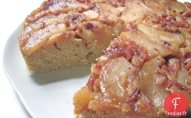 Gâteau à l'envers aux Pommes et au Bacon Confit