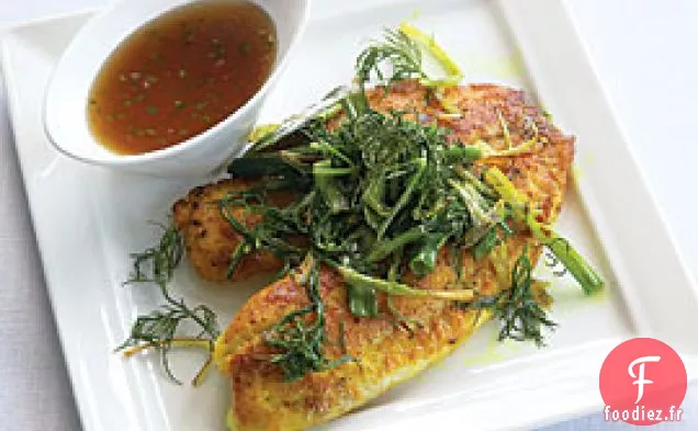 Tilapia Vietnamien Au Curcuma Et À l'Aneth
