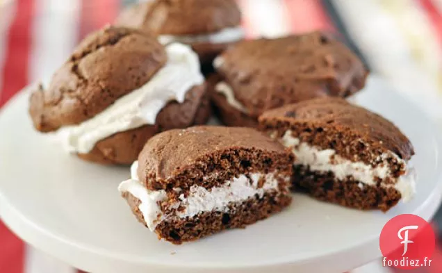 Tartes Whoopie au Chocolat sans Gluten et Crème de Guimauve Cookb